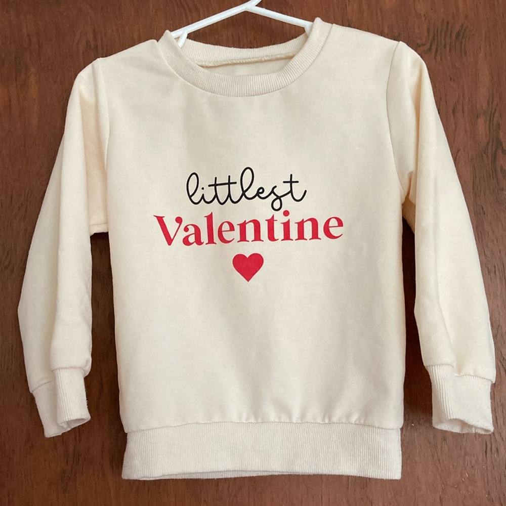 Cream 'Littlest Valentine' Kids Sweatshirt